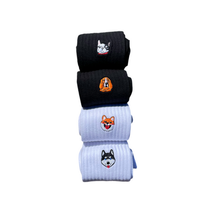Dogs Crew 4-pack White & Black